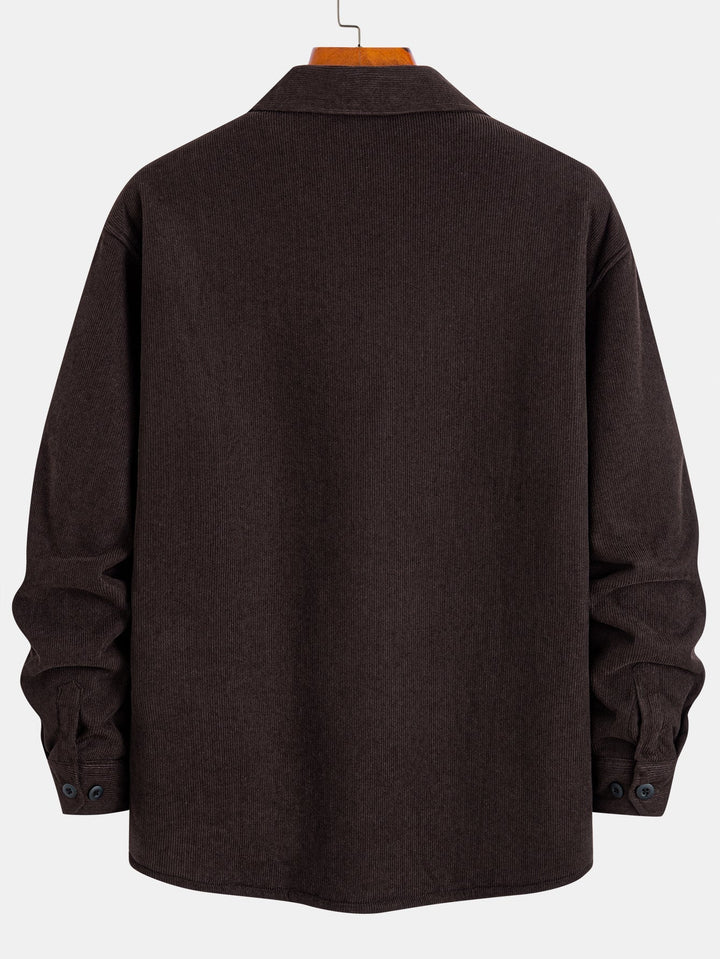Teddy Lined Long Sleeve Corduroy Shirt
