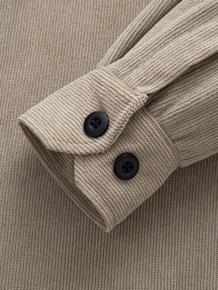 Teddy Lined Long Sleeve Corduroy Shirt