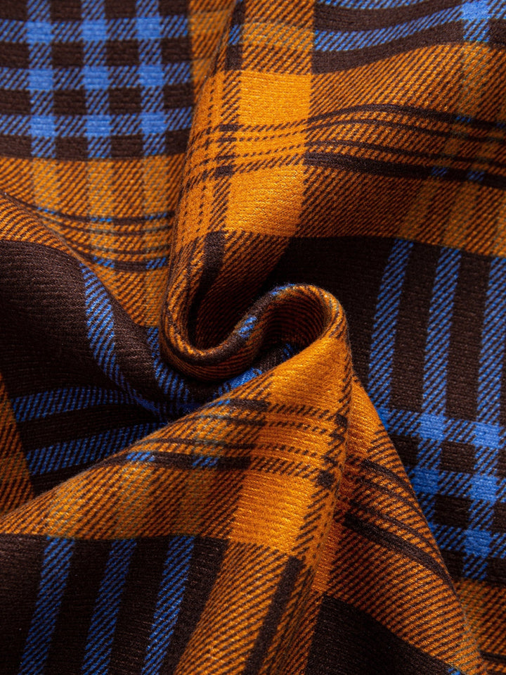 Flannel Fleece Lined Plaid Button Up Shirt