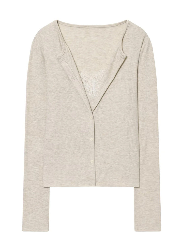 Muse™ | Lace-Trim Layered Cardigan