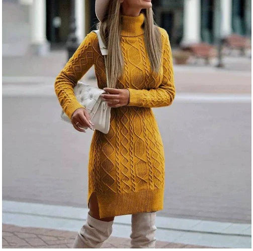 Luise | Knitted Dress with Turtleneck