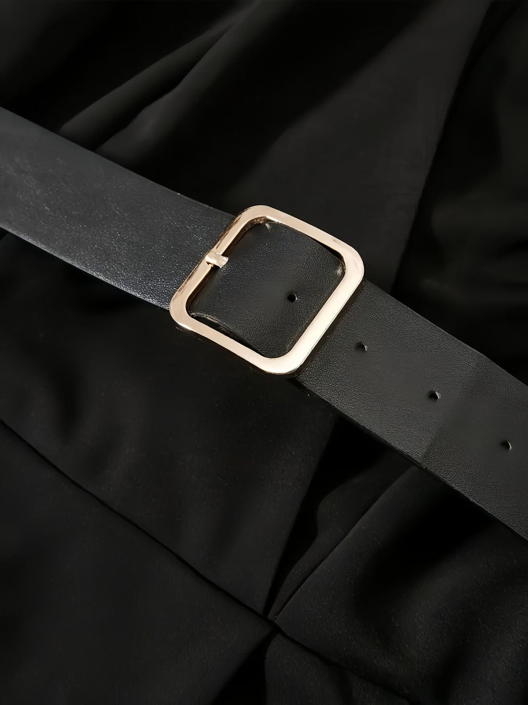 Natalia | Black Midi Dress with Belt