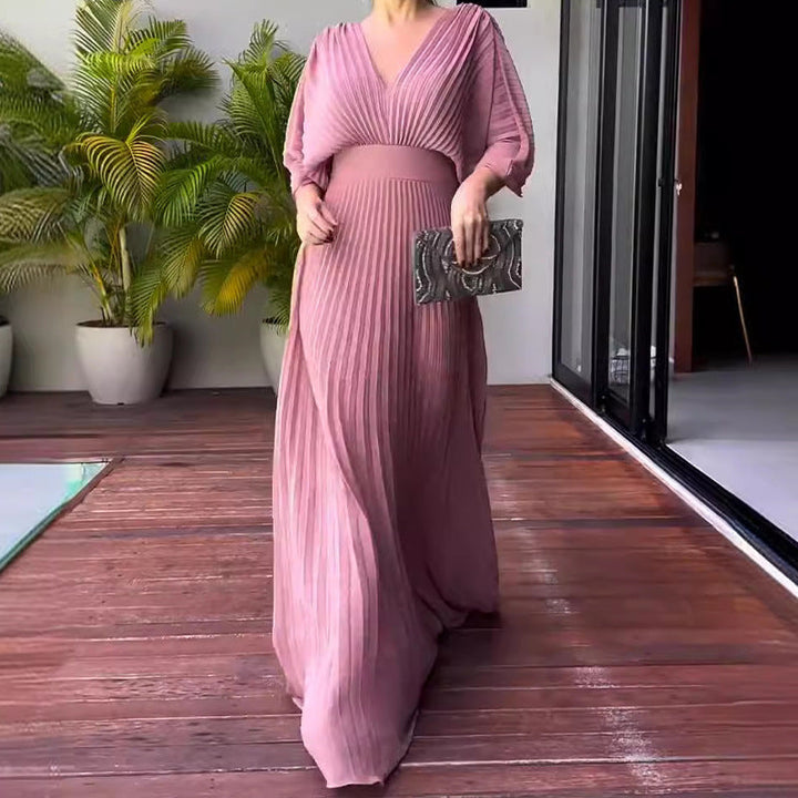 Paya | Elegant Midi Dress with V-Neck