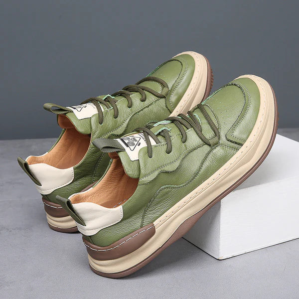 High-Sole Leather Shoes
