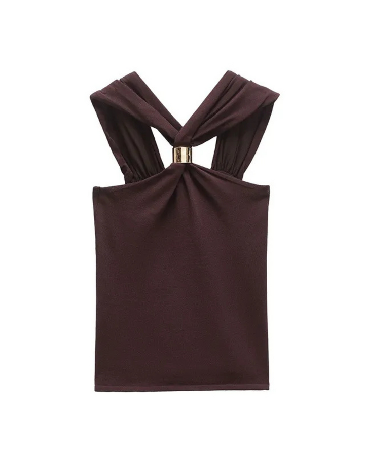 Muse™ | Mocha Halter Top