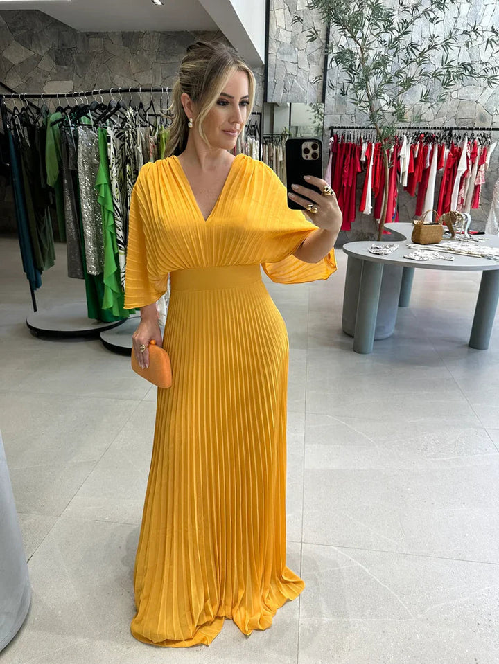 Paya | Elegant Midi Dress with V-Neck