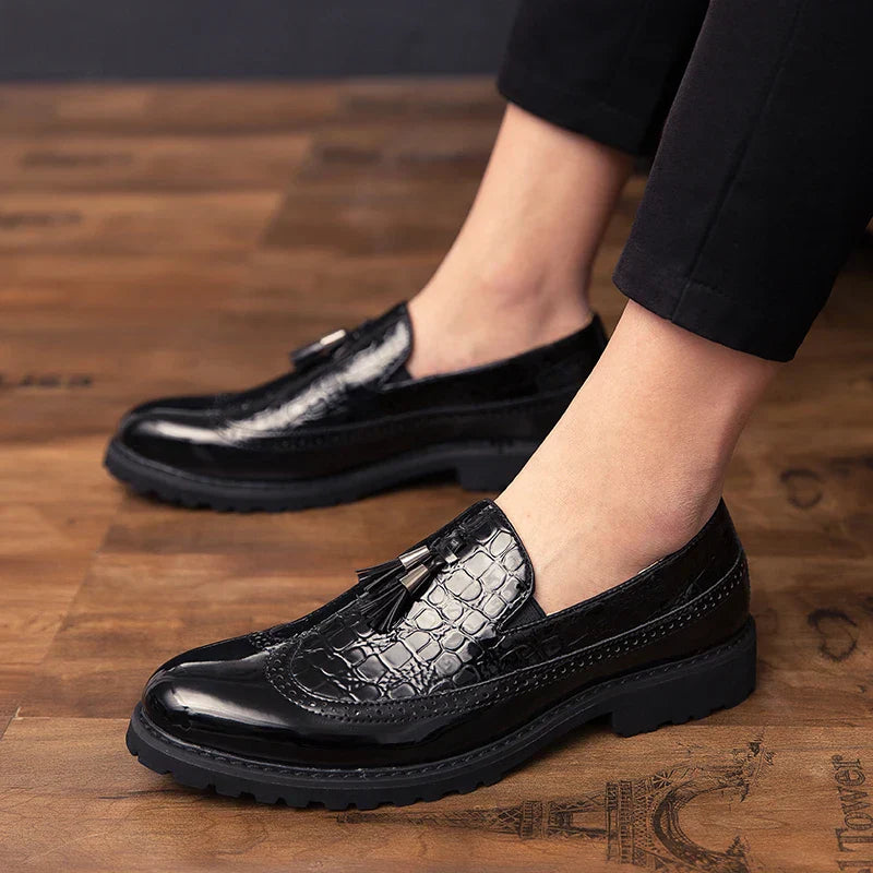 Gaston Delorme Two-Tone Wingtip Brogue Loafers