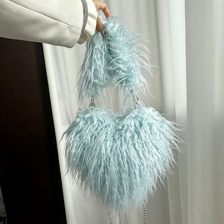 Amélie | Heart Plush Shoulder Bag