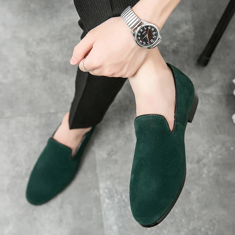 Florent Valducci Men’s Suede Slip-On Loafers