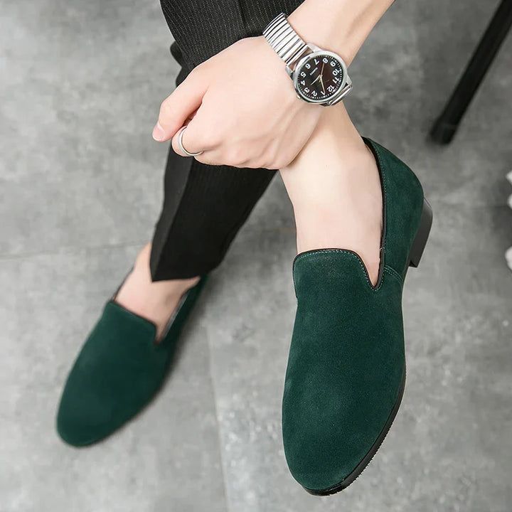 Florent Valducci Men’s Suede Slip-On Loafers