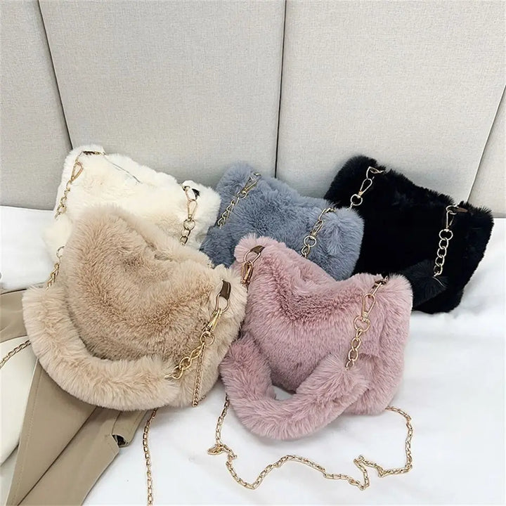 Lillian | Plush Chain Shoulder Bag