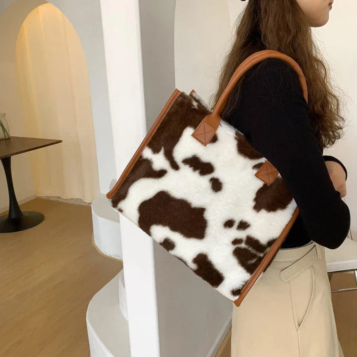 Erica | Soft Faux Fur Shopper Tote