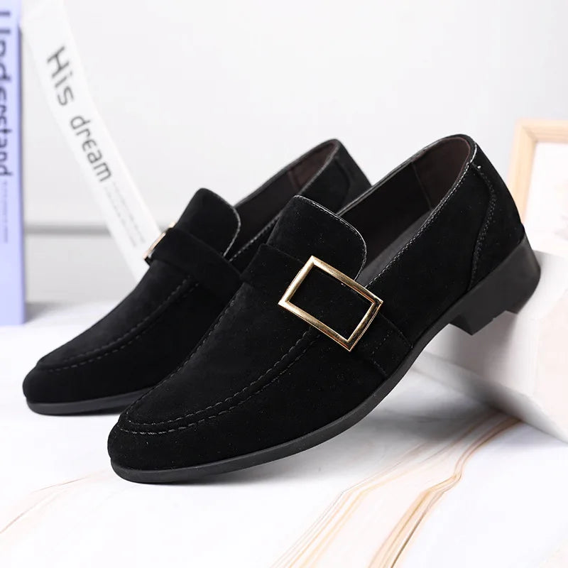 Loïc D’Amelio Men's Suede Buckle Loafers