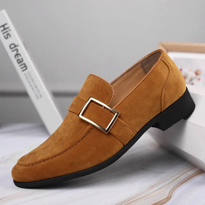 Loïc D’Amelio Men's Suede Buckle Loafers