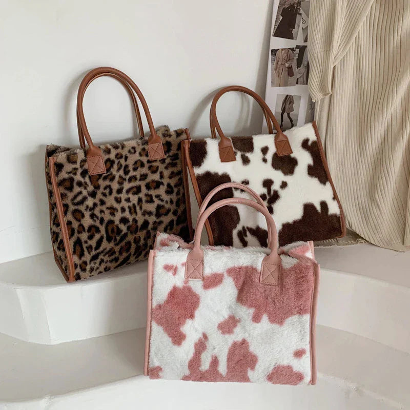 Erica | Soft Faux Fur Shopper Tote