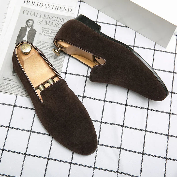 Florent Valducci Men’s Suede Slip-On Loafers