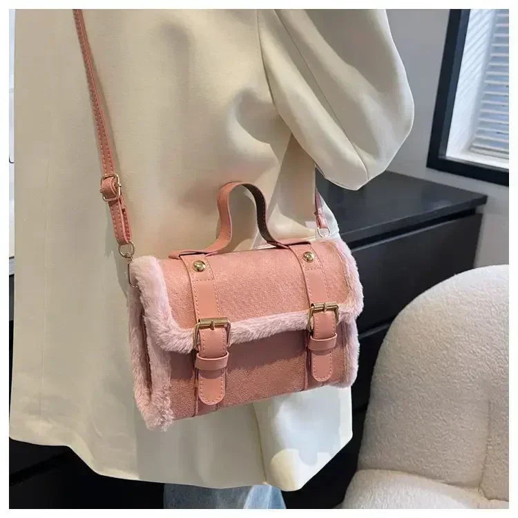 Harper | Cozy Faux-Fur Flap Shoulder Bag