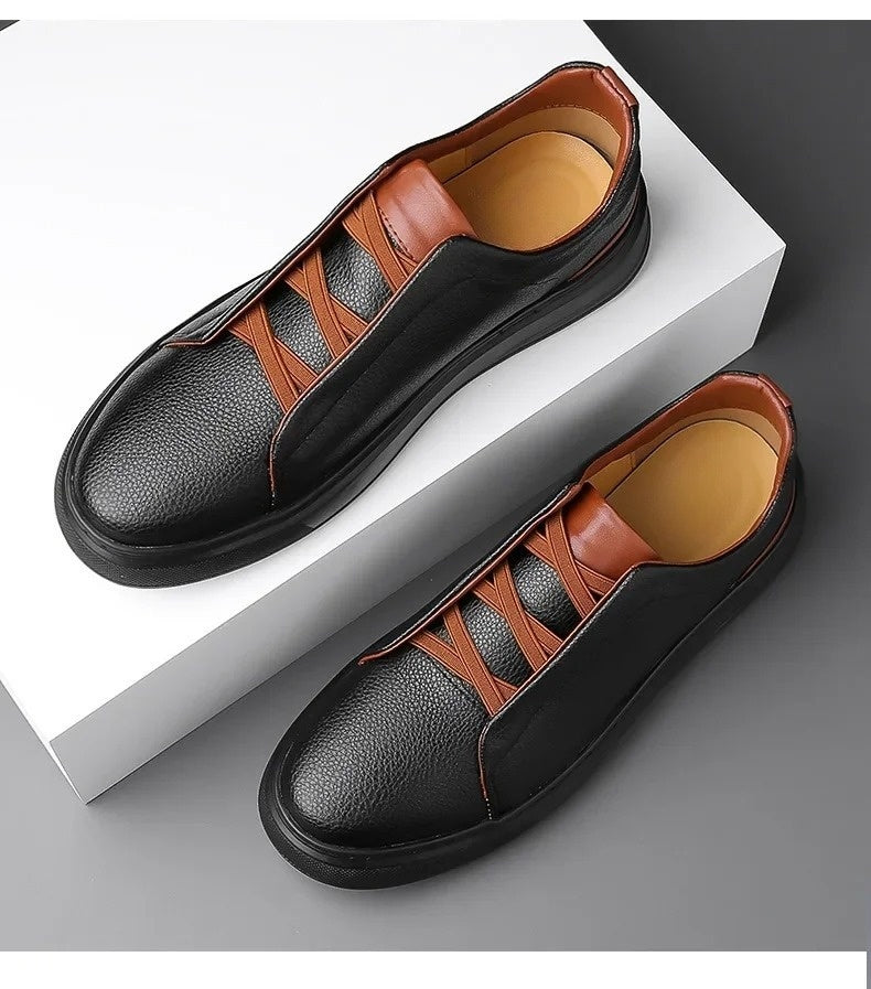 Heritage Leather Crossover Sneakers