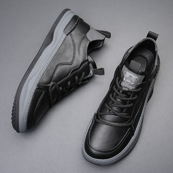 High-Sole Leather Shoes