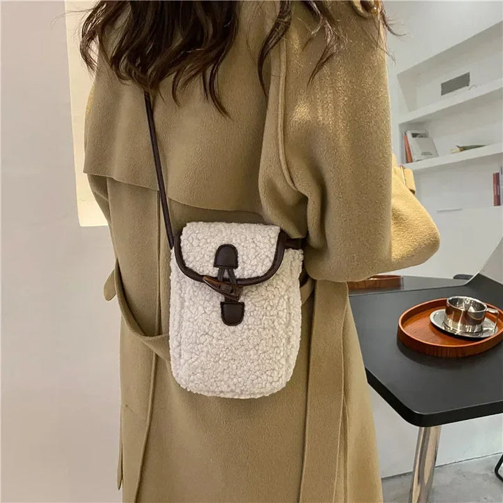 Lara | Faux Fur Phone Crossbody Bag