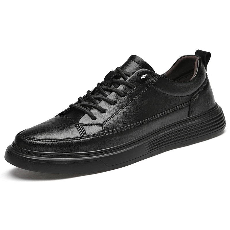 Elegant Thick Soled Leather Shoes