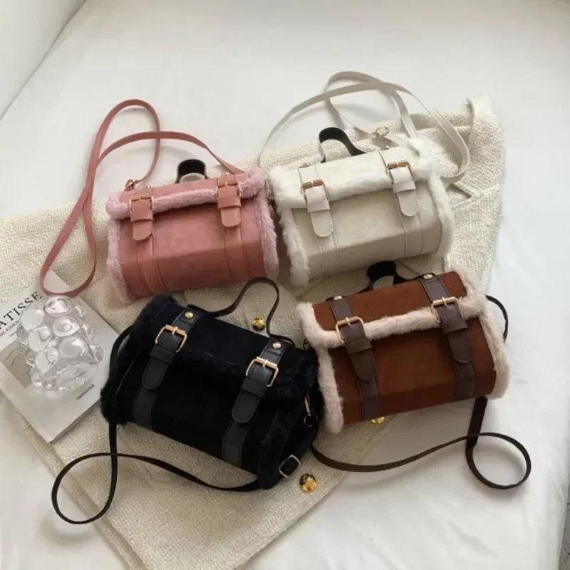 Harper | Cozy Faux-Fur Flap Shoulder Bag