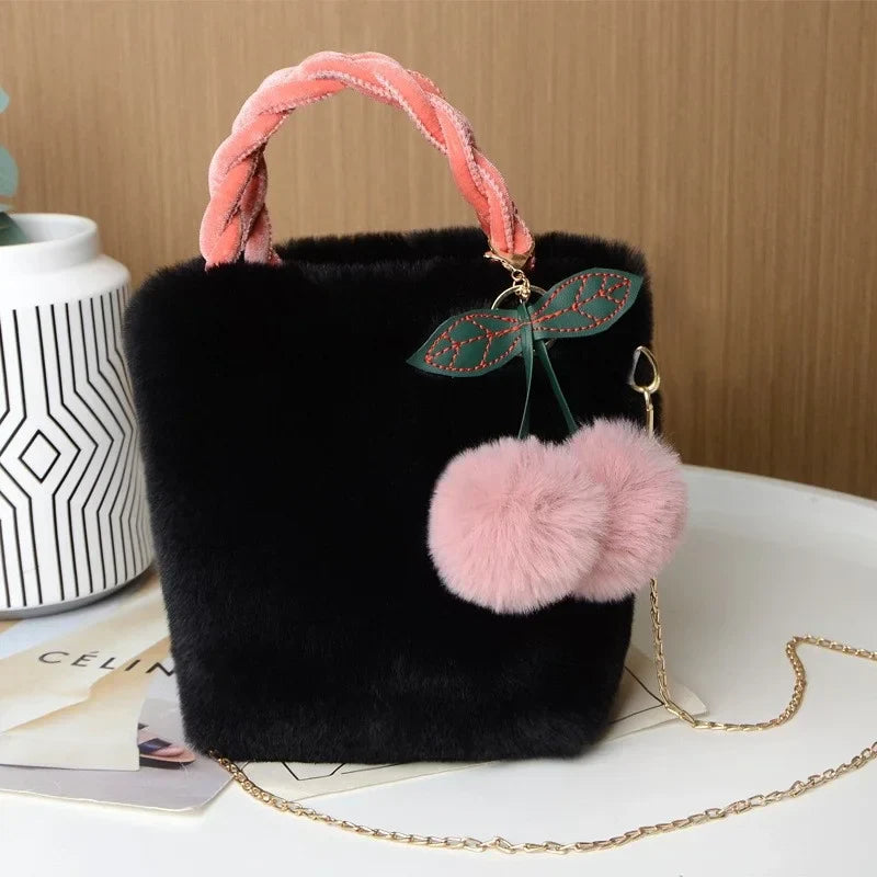 Rosalie | Plush Charm Shoulder Bag
