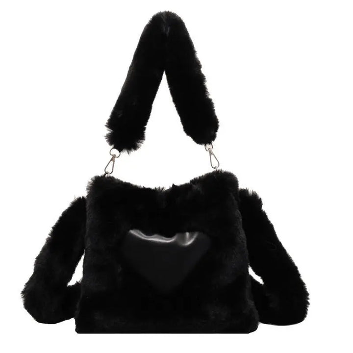 Catherine | Plush Heart Shoulder Bag
