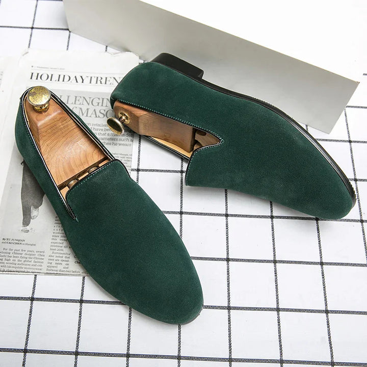 Florent Valducci Men’s Suede Slip-On Loafers