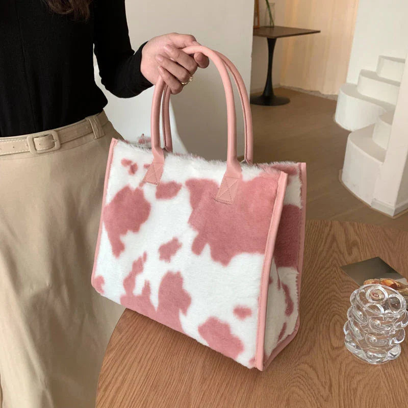 Erica | Soft Faux Fur Shopper Tote