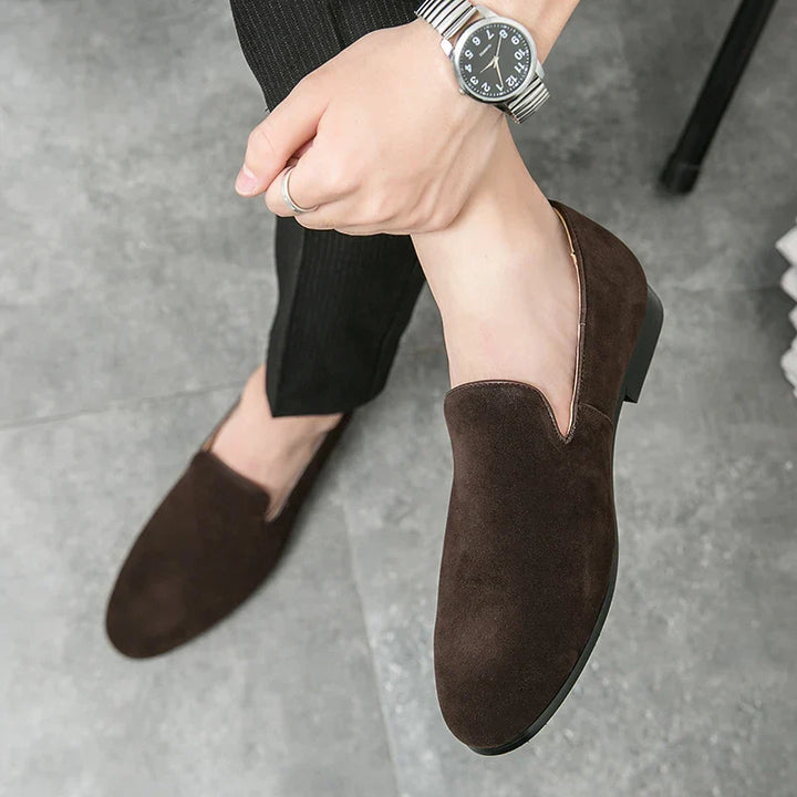 Florent Valducci Men’s Suede Slip-On Loafers