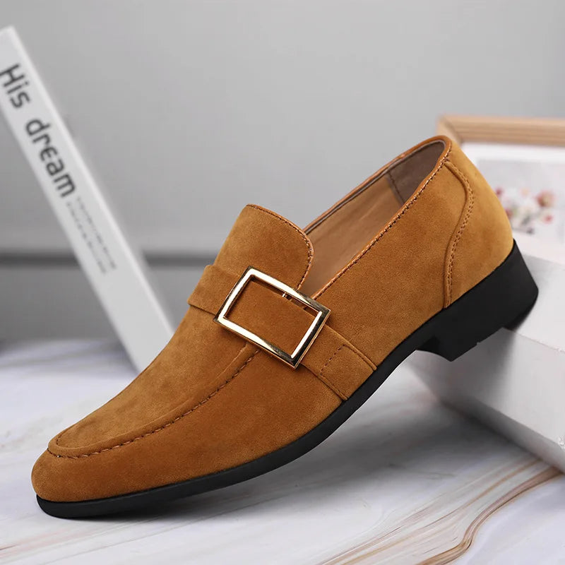 Loïc D’Amelio Men's Suede Buckle Loafers