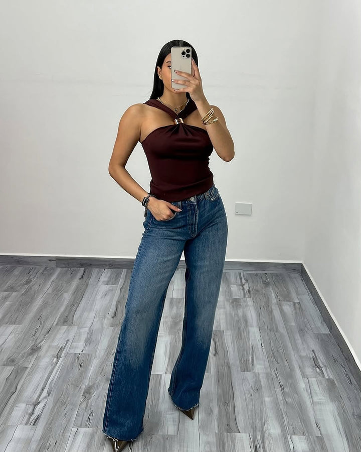 Muse™ | Mocha Halter Top