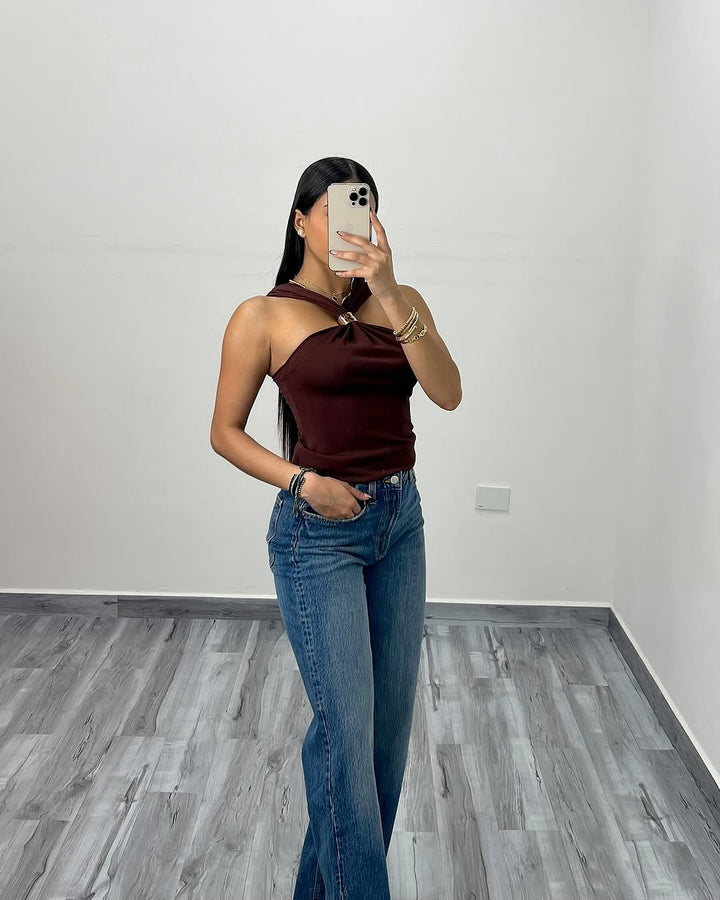 Muse™ | Mocha Halter Top