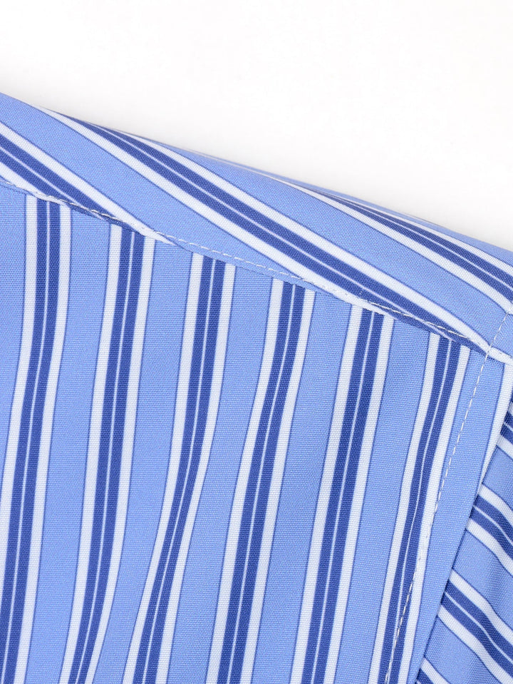 Long Sleeve Stripe Button Up Shirt