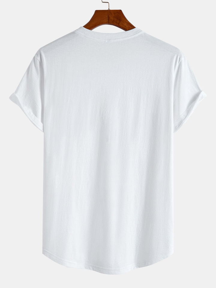 Tokyo Ukiyo-e Print Cotton Arc Hem T-Shirt