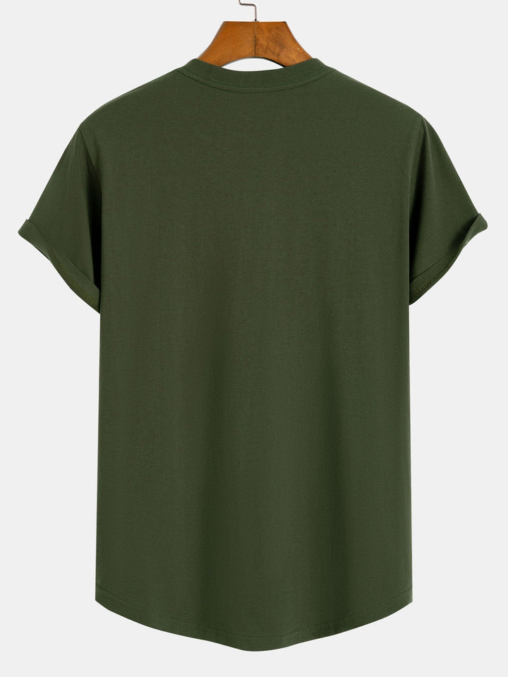 Tokyo Ukiyo-e Print Cotton Arc Hem T-Shirt