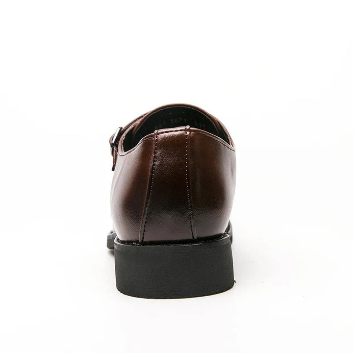 Bronzino Leather Double-monk Strap Shoes