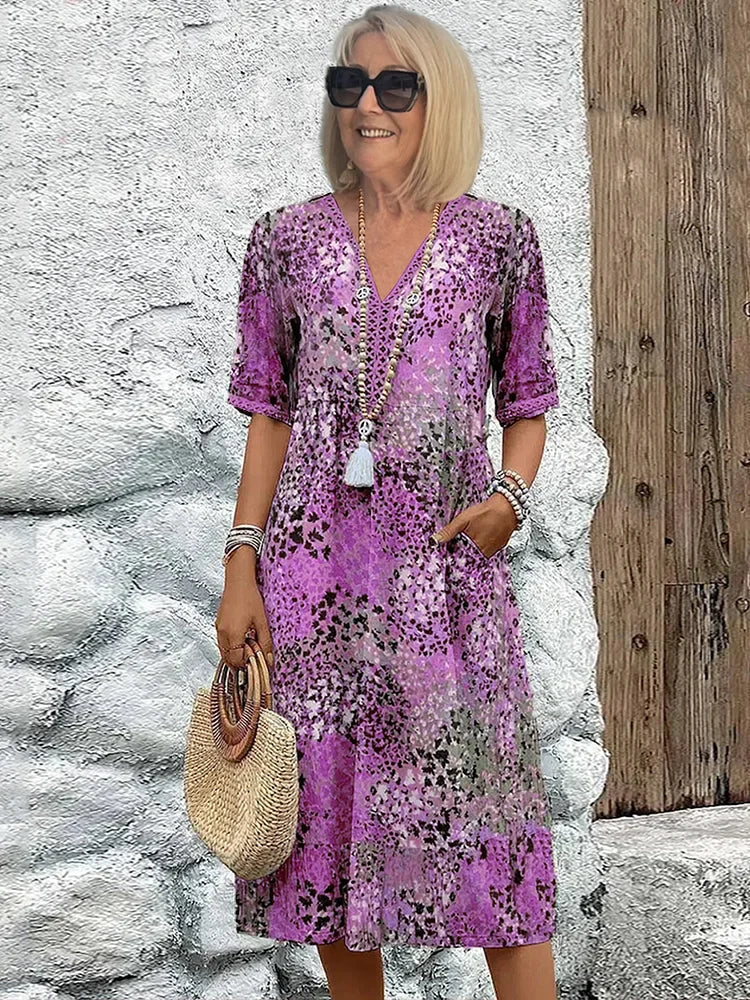 Monica | Elegant Floral Dress