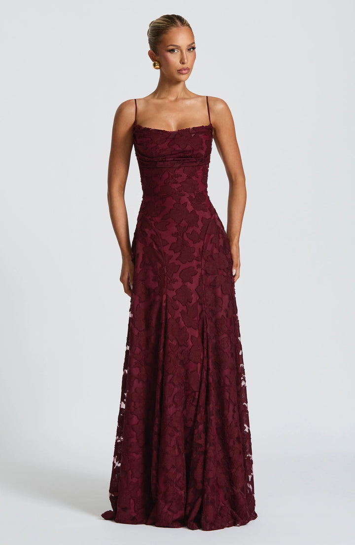Aveline™ | Elegant Lace Corset Maxi Dress