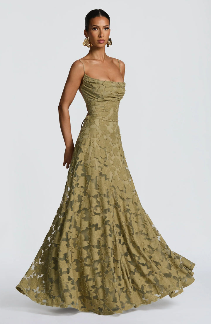 Aveline™ | Elegant Lace Corset Maxi Dress