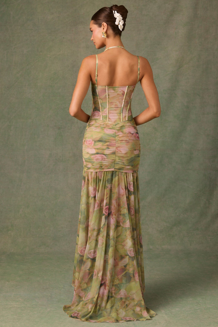 Esmeralda | Asymmetrical Bodycon Dress with Ruffles