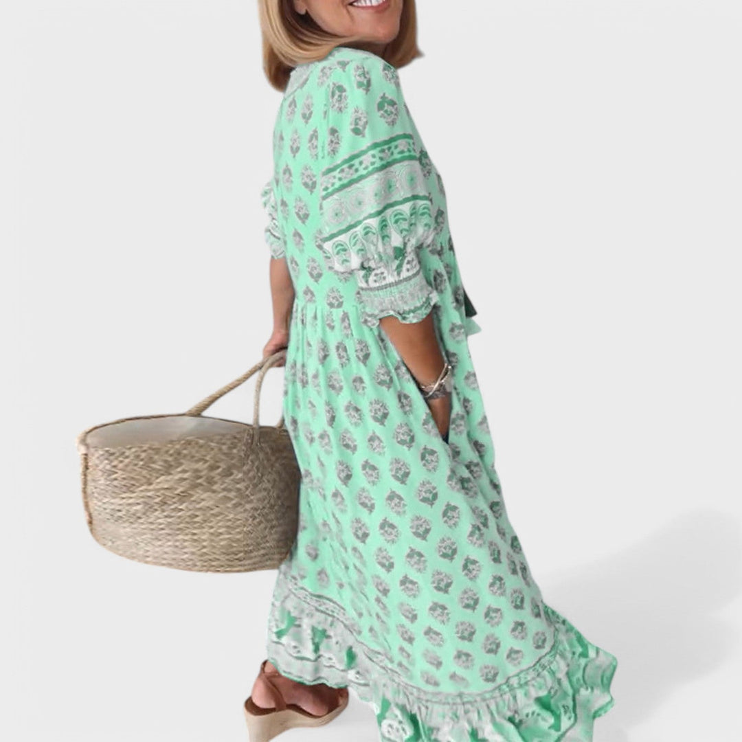Marlena | Dress with V-neckline and A-line silhouette