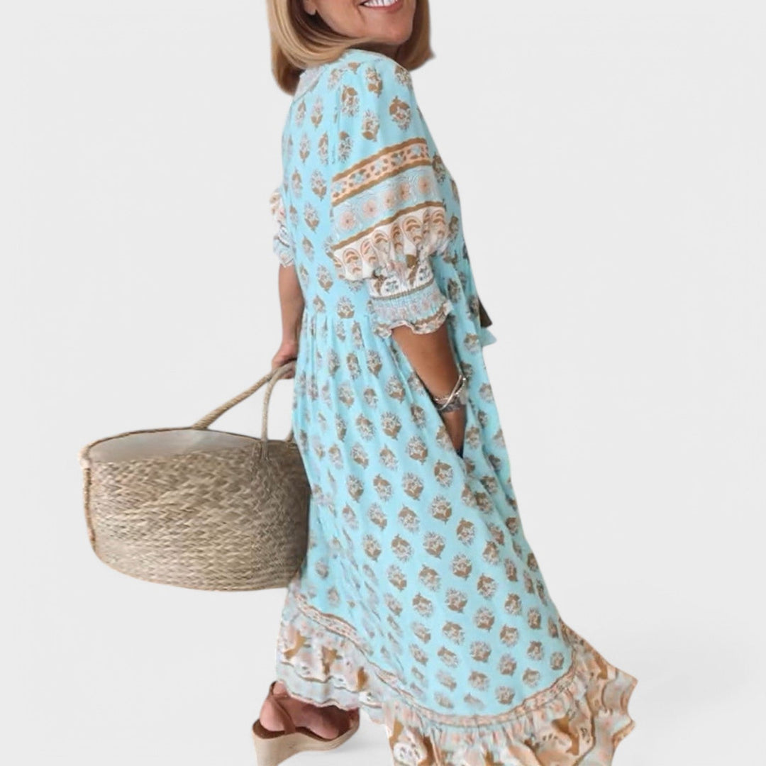 Marlena | Dress with V-neckline and A-line silhouette