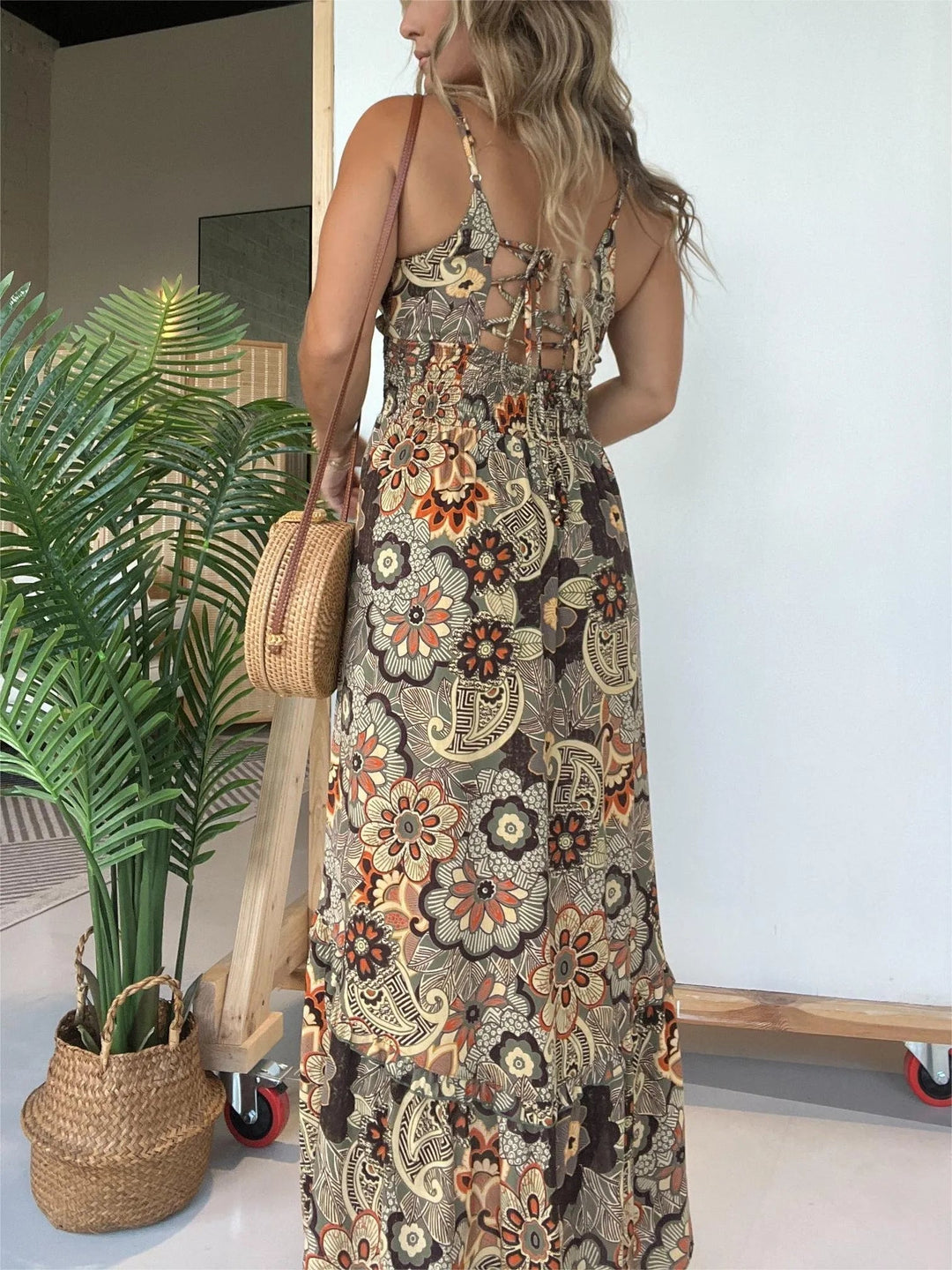 Daisy | Floral Dress with Spaghetti Straps