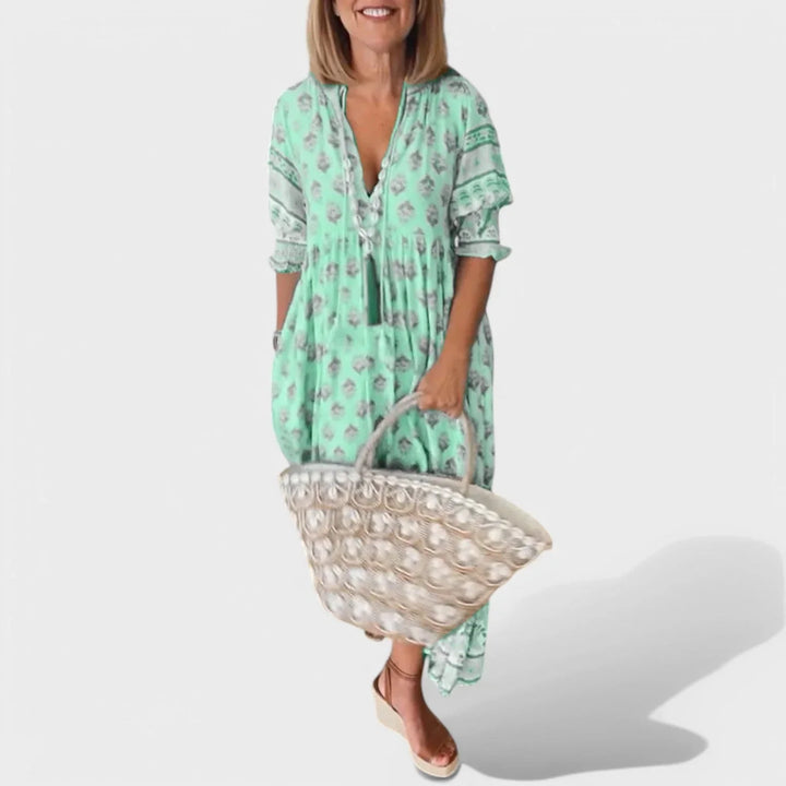 Marlena | Dress with V-neckline and A-line silhouette