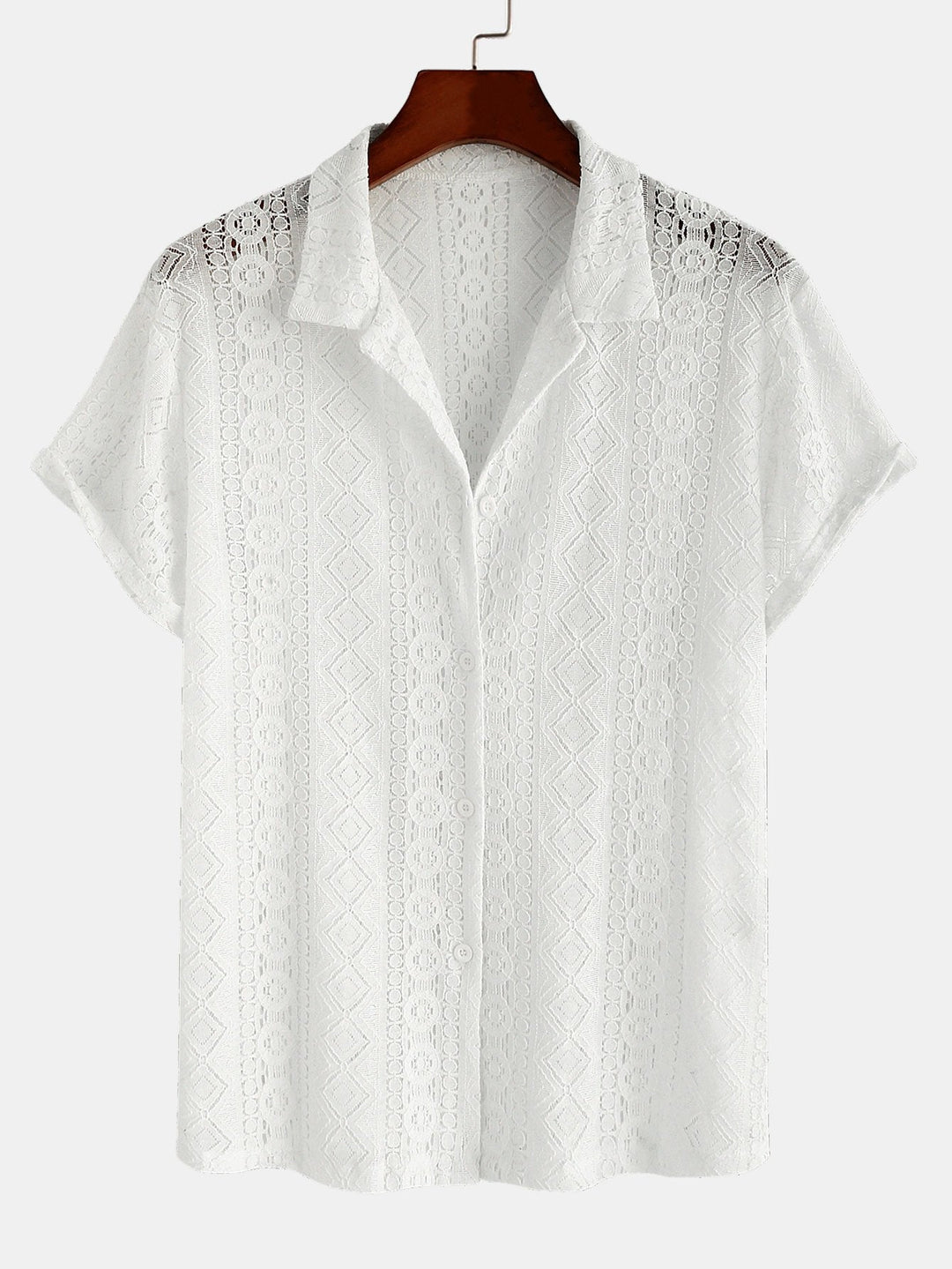 Geometry Textured Cuban Shirt & Straight Leg Linen Pants