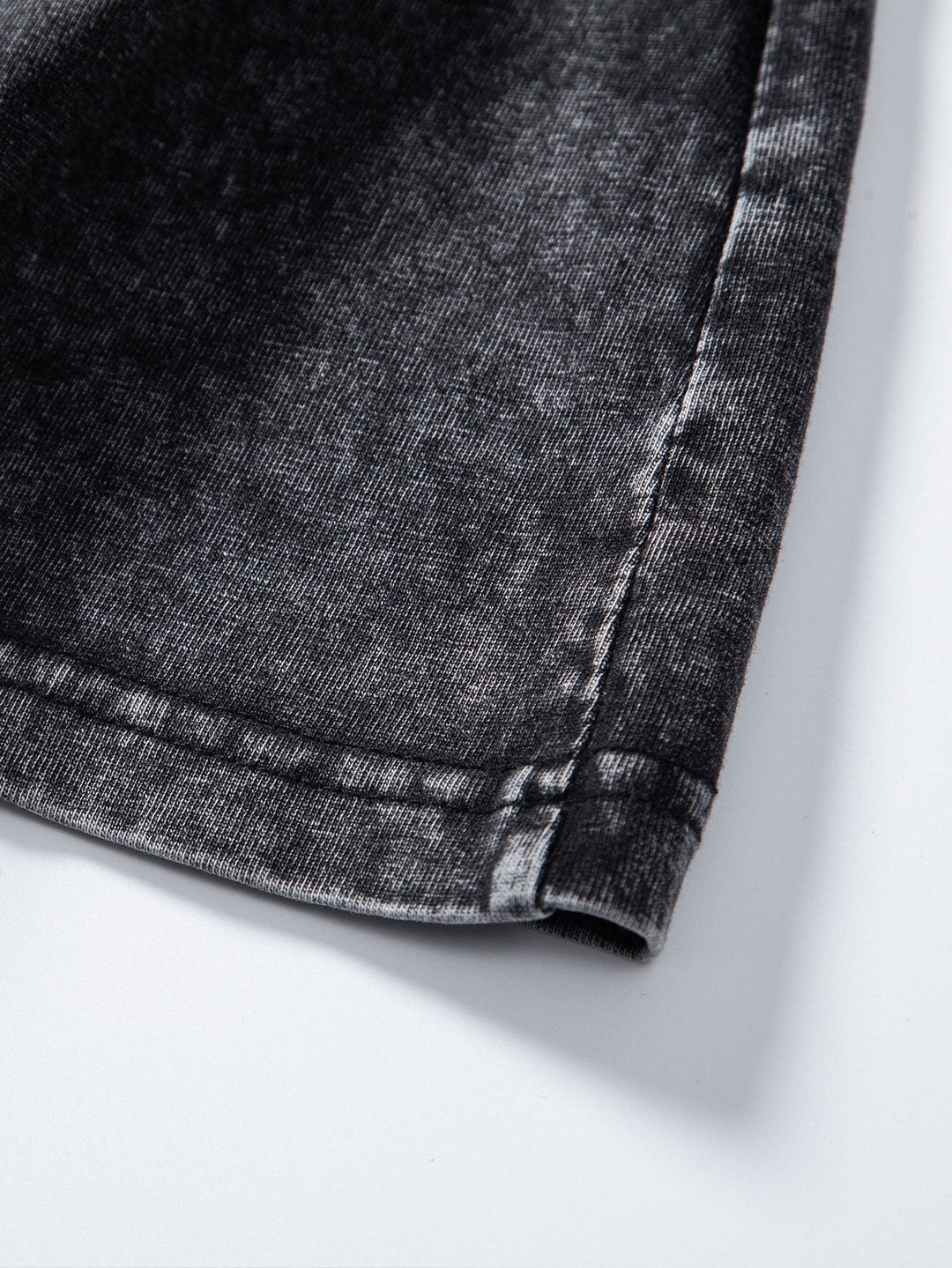 Relax Fit Long Sleeve Washed Distressed T-Shirt