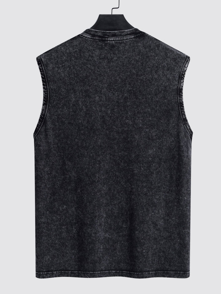 Washed Distressed Tank Top