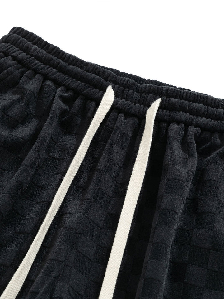 Checkerboard Straight Leg Pants